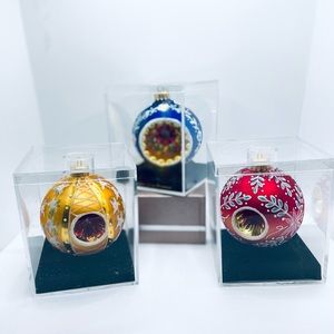 Lot of 3 Unique Treasures Collection Limited Series Christmas Ornaments NIB